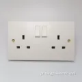 Soquete de interruptor de luz de parede 2 gangue 13A